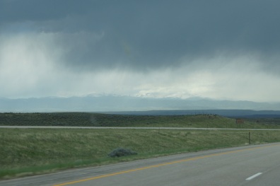 Storm over the Bighorn Mountains in Wyoming