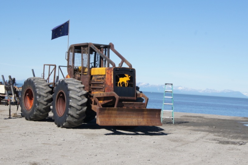 Each of the skidders has a different Alaskan animal on the front