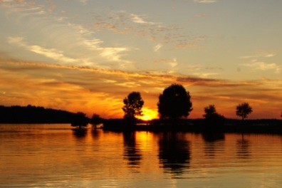Sunset on West Point Lake, Georgia