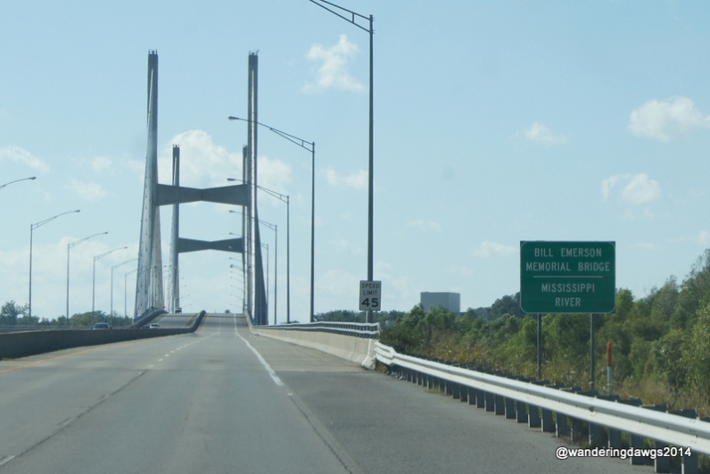 Crossing the Mississippi River into Missouri at Cape Giradeau