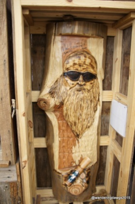 Carving of Phil Robertson, founder of Duck Commander