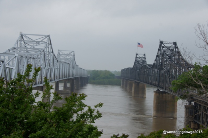 The mighty Mississippi River in Vicksburg, Mississippi