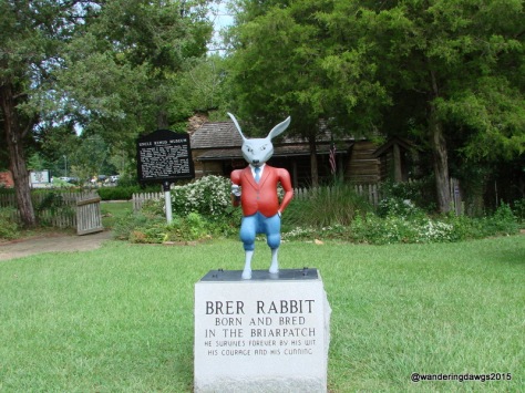 Brer Rabbit stands in front of the Uncle Remus Museum in Eatonton, GA