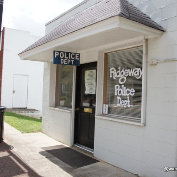 Right next to the old police station is the Ridgeway Police Department Today