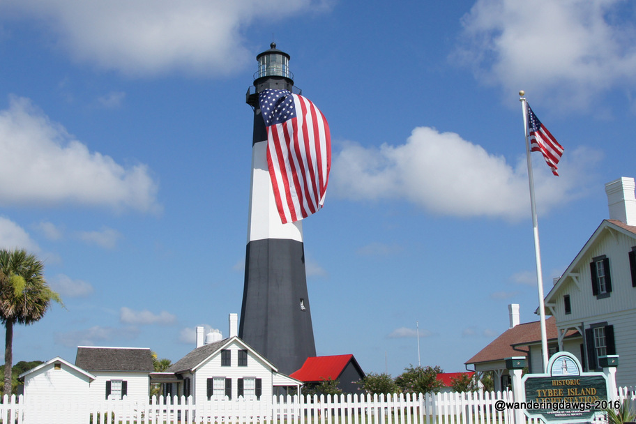Tybee Island Light Station 4th of July American Flag