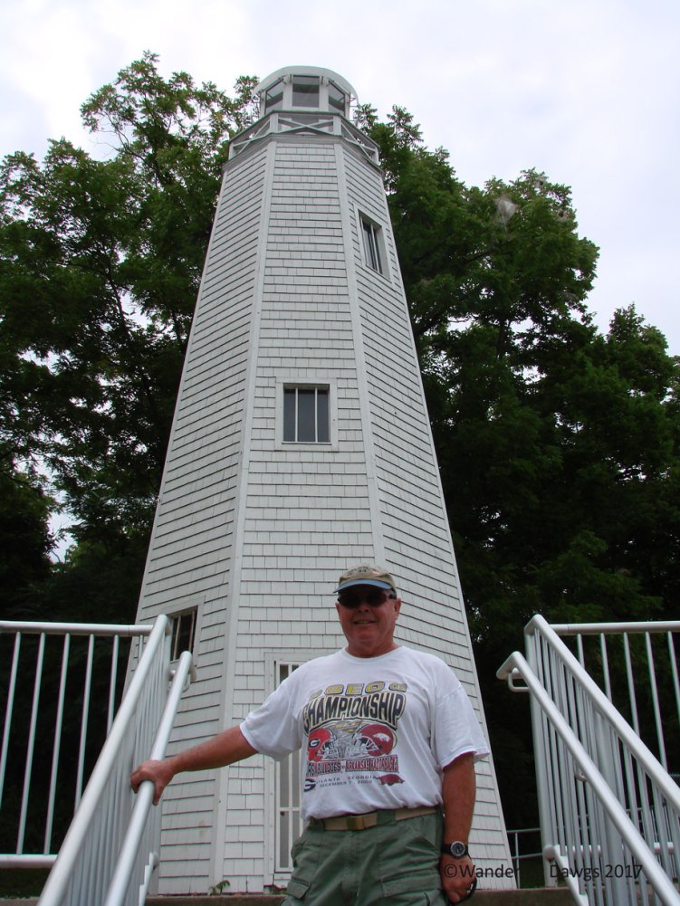We climbed 244 steps up Cardiff Hill to the Mark Twain Memorial Lighthouse