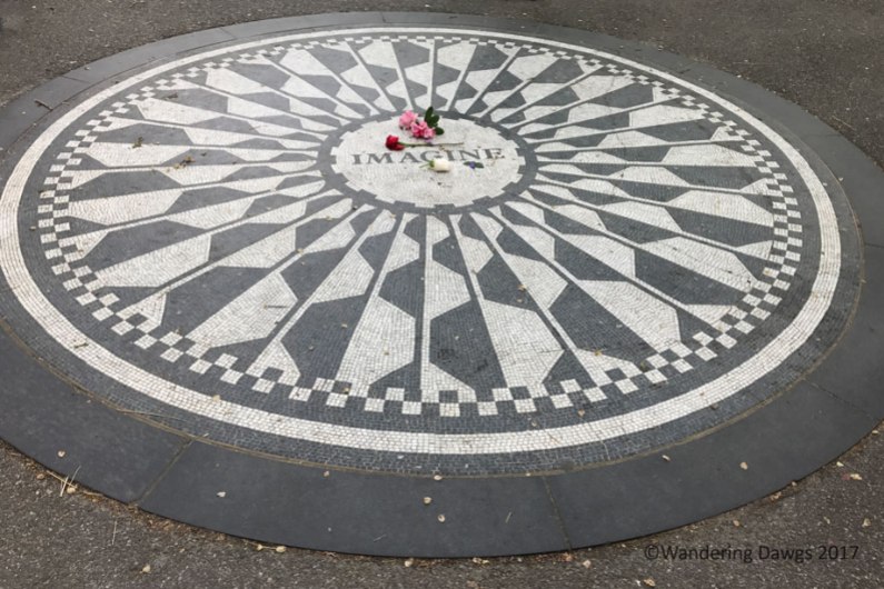 John Lennon Memorial in Strawberry Fields in Central Park