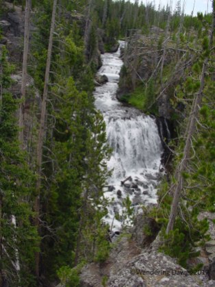 Waterfall along Yellowstone Lower Loop Road