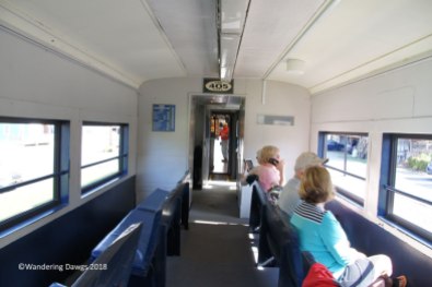 Open air seating on the Blue Ridge Scenic Railway